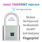 Smart Fingerprint Identification Lock,USB Rechargeable,Suitable For School Lockers,Luggage