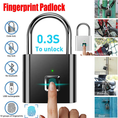 Smart Fingerprint Identification Lock,USB Rechargeable,Suitable For School Lockers,Luggage