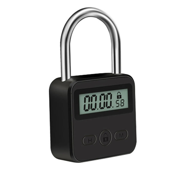 Smart Display Waterproof USB Rechargeable Travel Electronic Temporary Timer Padlock