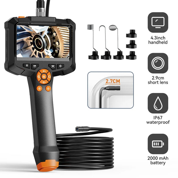 Industrial Endoscope Camera 4.3inch IPS Screen IP67 Waterproof HD1080P