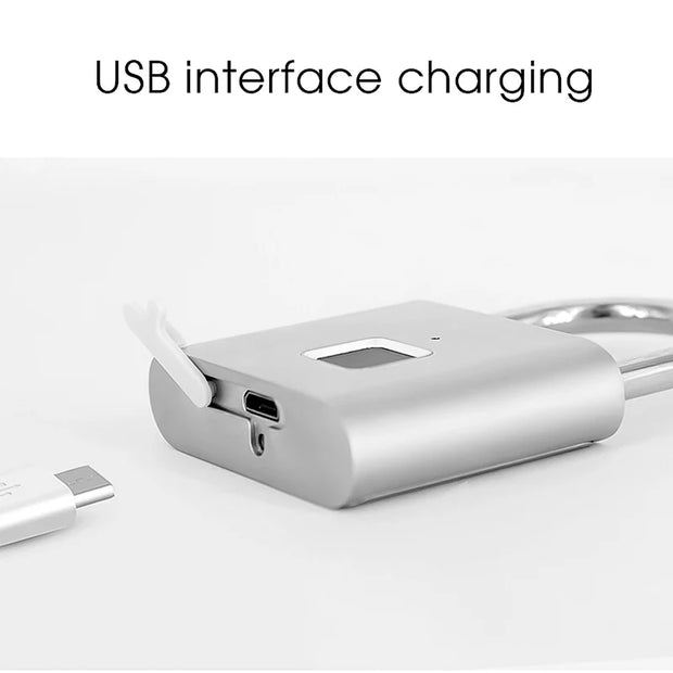 Smart Fingerprint Identification Lock,USB Rechargeable,Suitable For School Lockers,Luggage