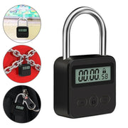 Smart Display Waterproof USB Rechargeable Travel Electronic Temporary Timer Padlock