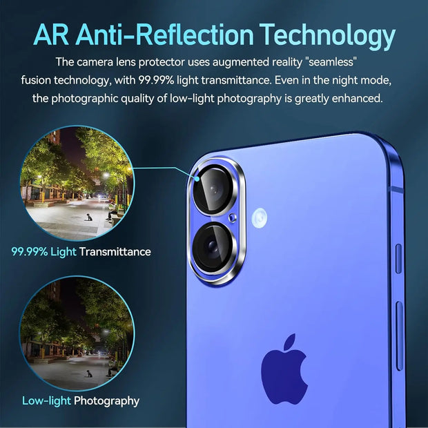 4PCS Camera Lens  Tempered screen Protection Cover for iPhone 16 Plus Pro  Film Phone Accessories