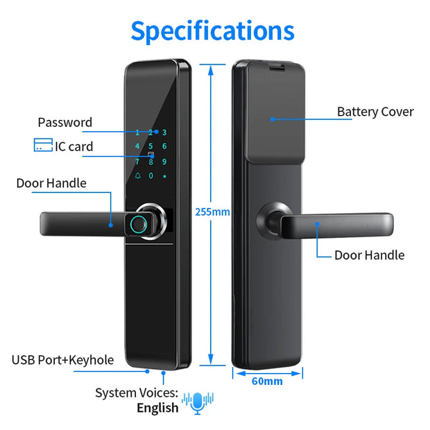 Classical Homelife Digital Electronic Smart Fingerprint Door Lock